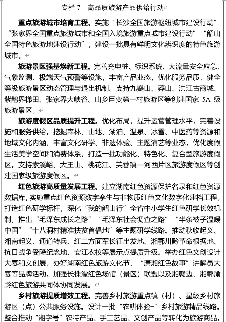 刚刚，湖南省发布“十五五”文化和旅游发展规划